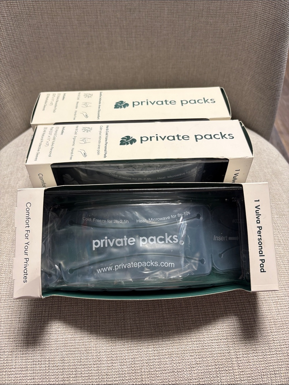Vulva Personal Pad — Clear/Teal Comfort Pack